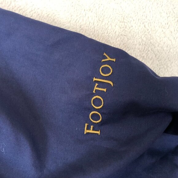 FootJoy Mens Windbreaker Jacket Large Short Sleeve V-Neck Pullover Golf Navy - Picture 6 of 10